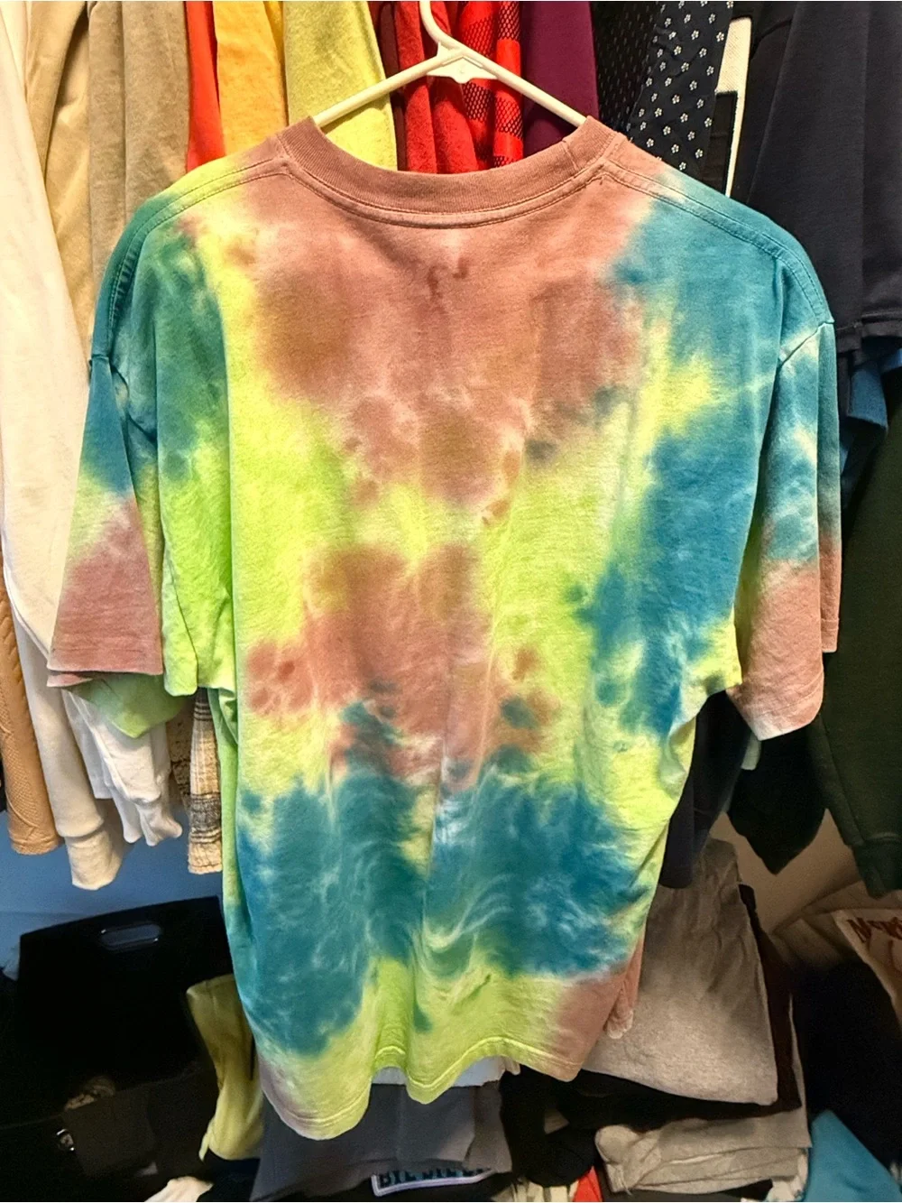 Obey Kids Tie-Dye Tee with Green Floral Logo - Picture 3 of 3
